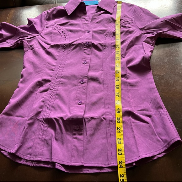 Back to Basic Couture Long Sleeve Purple Button Down Dress Shirt, NWOT - Picture 12 of 12